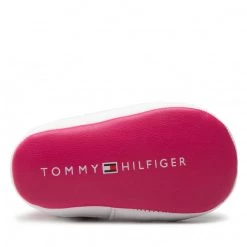 Enfant Sneakers Tommy Hilfiger - Velcro Shoe T0A4-32285-1433 White/Fuchsia X030 Blanc -Tommy Hilfiger Soldes 04 0000300783184 kt