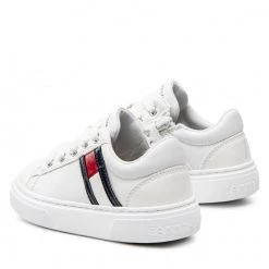 Enfant Sneakers Tommy Hilfiger - Low Cut Lace-Up Sneaker T3A9-32310-1451 M White 100 Blanc -Tommy Hilfiger Soldes 04 0000300783788 mt