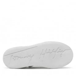 Enfant Sneakers Tommy Hilfiger - Low Cut Lace-Up Sneaker T3A9-32310-1451 S White 100 Blanc -Tommy Hilfiger Soldes 04 0000300783795 st