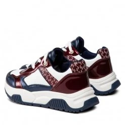 Enfant Sneakers TOMMY HILFIGER - Low Cut Lace-Up Sneaker T3A9-32359-1447 S Blue/Bordeaux/White Y982 Bleu Marine, Multicolore -Tommy Hilfiger Soldes 04 0000300887226 mt