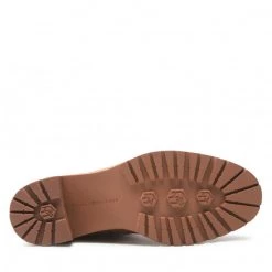 Femme Bottines Tommy Hilfiger - Outdoor Mid Heel Boot FW0FW06620 Natural Comb GTU Marron -Tommy Hilfiger Soldes 04 0000301106807 rz