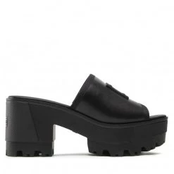 Femme Mules / Sandales De Bain TOMMY HILFIGER - Slip On Mule EN0EN01808 Black BDS Noir -Tommy Hilfiger Soldes 04 0000209892543 kt