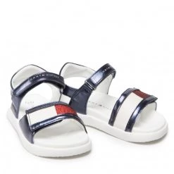 Enfant Sandales Tommy Hilfiger - Velcro Sandal T1A2-32172-1160 S Blue 800 Bleu Marine -Tommy Hilfiger Soldes 05 0000209680416 mk