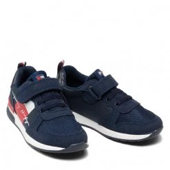 Enfant Sneakers Tommy Hilfiger - Low Cut Lace-Up Velcro Sneaker T1B4-32234-1040 S Blue 800 Bleu Marine -Tommy Hilfiger Soldes 05 0000209681055 pl