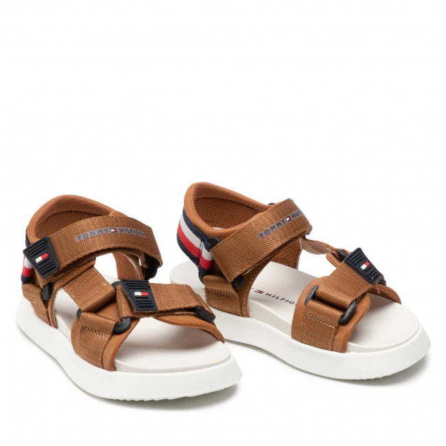 Enfant Sandales TOMMY HILFIGER - Velcro Sandal T3B2-32256-0208 M Tabacco 520 Marron 7 Enfant Sandales TOMMY HILFIGER - Velcro Sandal T3B2-32256-0208 M Tabacco 520 Marron – Image 5