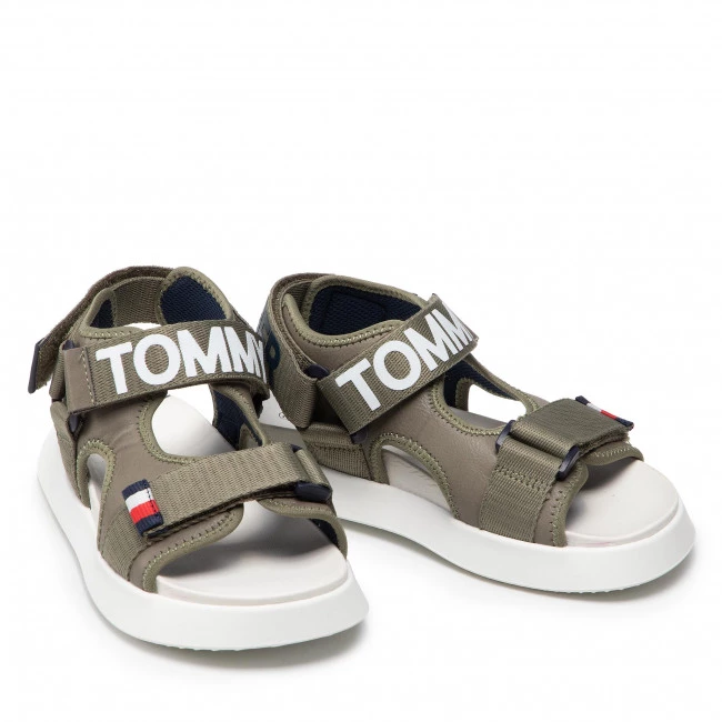 Enfant Sandales Tommy Hilfiger - Velcro Sandal T3B2-32257-0208 S Military Green 414 Vert 7 Enfant Sandales Tommy Hilfiger - Velcro Sandal T3B2-32257-0208 S Military Green 414 Vert – Image 5