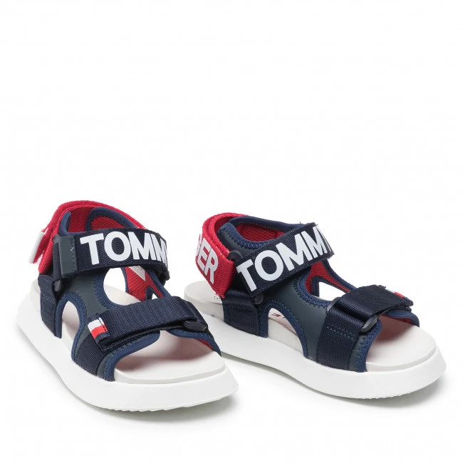 Enfant Sandales TOMMY HILFIGER - Velcro Sandal T3B2-32257-0208 M Blue 800 Bleu Marine 7 Enfant Sandales TOMMY HILFIGER - Velcro Sandal T3B2-32257-0208 M Blue 800 Bleu Marine – Image 5