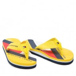 Enfant Tongs Tommy Hilfiger - Flag Print Flip Flop T3B8-32267-0058 M Yellow 200 Jaune -Tommy Hilfiger Soldes 05 0000209682410 kt