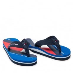 Enfant Tongs Tommy Hilfiger - Flag Print Flip Flop T3B8-32267-0058 M Blue 800 Bleu Marine -Tommy Hilfiger Soldes 05 0000209682458 kt