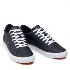 Homme Sneakers Tommy Hilfiger - Corporate Vulc Leather FM0FM03997 Desert Sky DW5 Bleu Marine -Tommy Hilfiger Soldes 05 0000209896848 bs