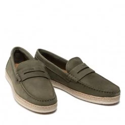 Homme Espadrilles Tommy Hilfiger - Jute Nubuck Mocassin FM0FM03961 Army Green RBN Vert -Tommy Hilfiger Soldes 05 0000209906677 pl
