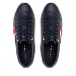 Femme Sneakers TOMMY HILFIGER - Corporate Cupsole Sneaker FW0FW06457 Desert Sky DW5 Bleu Marine -Tommy Hilfiger Soldes 05 0000209908879 ks