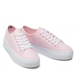 Femme Sneakers TOMMY HILFIGER - Essential Stripe Sneaker FW0FW06530 Pastel Pink TPD Rose -Tommy Hilfiger Soldes 05 0000209911213 mg