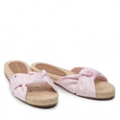 Femme Espadrilles TOMMY HILFIGER - Th Stripes Flat Espadrille FW0FW06529 Pastel Pink TPD Rose -Tommy Hilfiger Soldes 05 0000209911343 mg
