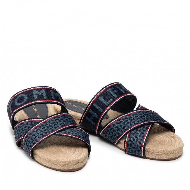 Femme Espadrilles TOMMY HILFIGER - Webbing Flat Espadrille FW0FW06307 Desert Sky DW5 Bleu Marine 7 Femme Espadrilles TOMMY HILFIGER - Webbing Flat Espadrille FW0FW06307 Desert Sky DW5 Bleu Marine – Image 5