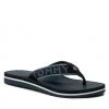 Femme Tongs TOMMY HILFIGER - Tommy Shiny Webbing Beach Sandal FW0FW06419 Desert Sky DW5 Bleu Marine -Tommy Hilfiger Soldes 05 0000209911596 ki