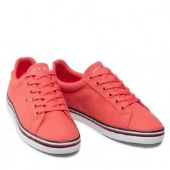 Femme Tennis TOMMY HILFIGER - Essential Th Sneaker FW0FW06178 Crystal Coral XKL Rose -Tommy Hilfiger Soldes 05 0000209911831 ks