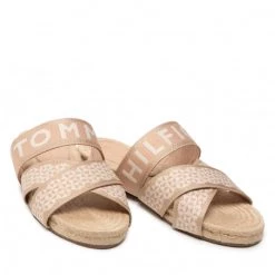 Femme Espadrilles TOMMY HILFIGER - Webbing Flat Espadrille FW0FW06307 Sandrit ABR Beige -Tommy Hilfiger Soldes 05 0000209911992 st