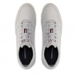 Homme Sneakers Tommy Hilfiger - Core Perf Leather Vulc FM0FM04139 Grey Whisper Gris -Tommy Hilfiger Soldes 05 0000300530221 ki