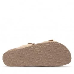 Homme Mules / Sandales De Bain TOMMY HILFIGER - Cork Suede Buckle Sandal FM0FM04367 Clayed Pabble AB3 Beige -Tommy Hilfiger Soldes 05 0000300530542 fp