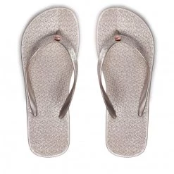 Femme Tongs TOMMY HILFIGER - Th Metallic Flat Beach Sandal FW0FW06445 Rose Gold 0JV Or -Tommy Hilfiger Soldes 05 0000300530863 ki