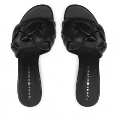Femme Mules / Sandales De Bain TOMMY HILFIGER - Feminnine Weave Mule Sandal FW0FW06670 Black BDS Noir -Tommy Hilfiger Soldes 05 0000300531907 pa