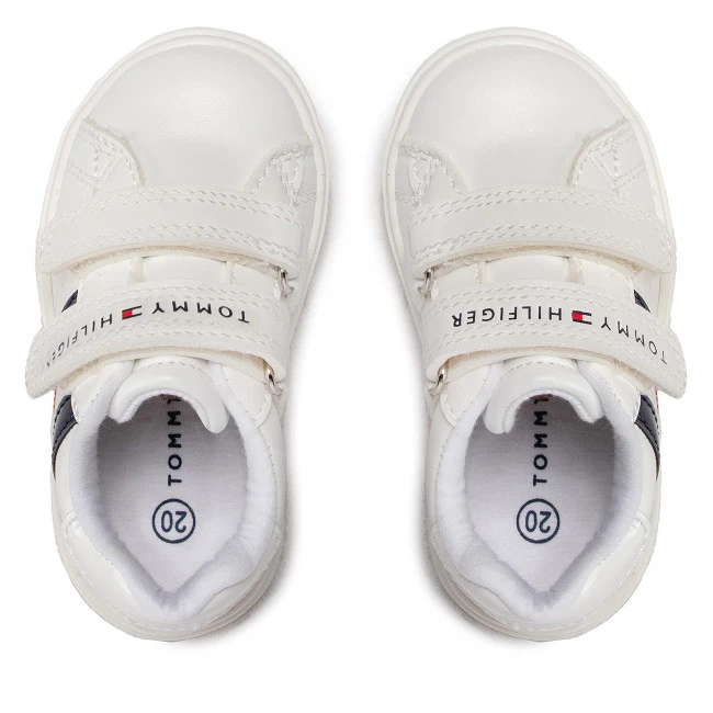 Enfant Sneakers TOMMY HILFIGER - Low Cut Lace-Up Velcro Sneaker T1A9-32299-1436 M White 100 Blanc 7 Enfant Sneakers TOMMY HILFIGER - Low Cut Lace-Up Velcro Sneaker T1A9-32299-1436 M White 100 Blanc – Image 5
