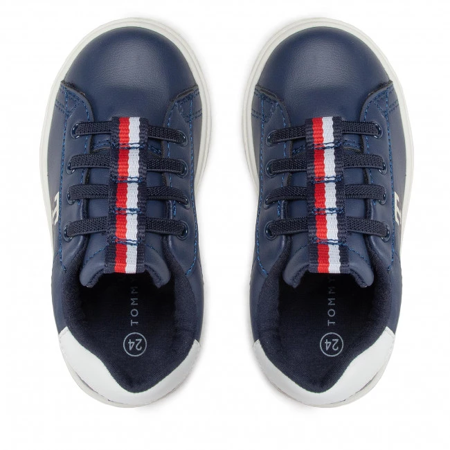 Enfant Sneakers TOMMY HILFIGER - Low Cut Lace-Up Sneaker T1B9-32457-1355 S Blue/White X007 Bleu Marine 7 Enfant Sneakers TOMMY HILFIGER - Low Cut Lace-Up Sneaker T1B9-32457-1355 S Blue/White X007 Bleu Marine – Image 5