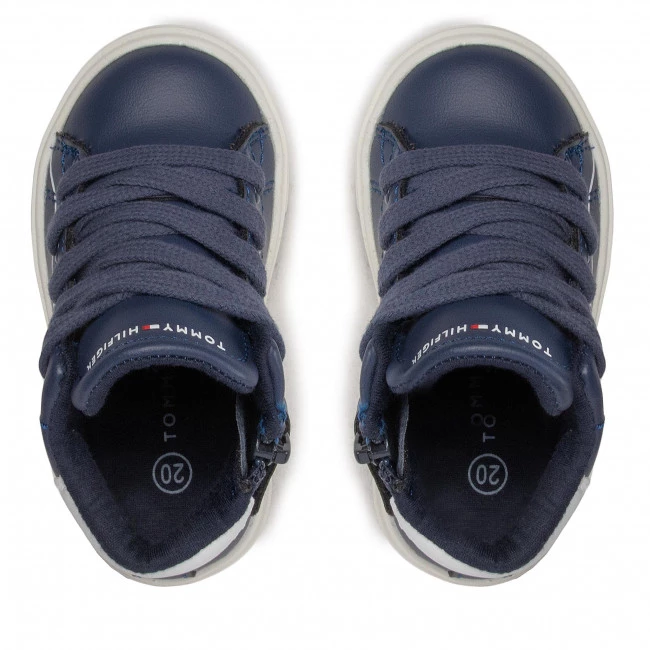 Enfant Sneakers Tommy Hilfiger - High Top Lace-Up T1B9-32459-1431 M Blue/White X007 Bleu Marine 7 Enfant Sneakers Tommy Hilfiger - High Top Lace-Up T1B9-32459-1431 M Blue/White X007 Bleu Marine – Image 5