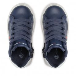 Enfant Sneakers Tommy Hilfiger - Higt Top Lace-Up Sneaker T1B9-32459-1431 Blue/White X007 Bleu Marine -Tommy Hilfiger Soldes 05 0000300783474 ki