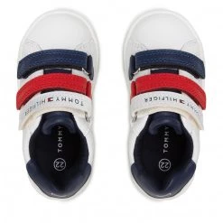 Enfant Sneakers TOMMY HILFIGER - Low Cut Velcro Sneaker T1B9-32472-1355Y M White/Blue/Red Y003 Blanc -Tommy Hilfiger Soldes 05 0000300783481 ki 1