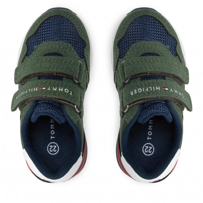 Enfant Sneakers TOMMY HILFIGER - Low Cut Velcro Sneaker T1B9-32490-1450 M Green/Blue X643 Vert 7 Enfant Sneakers TOMMY HILFIGER - Low Cut Velcro Sneaker T1B9-32490-1450 M Green/Blue X643 Vert – Image 5
