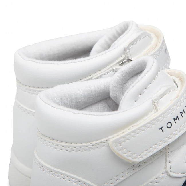 Enfant Sneakers TOMMY HILFIGER - Higt Top Lace-Up/Velcro Sneaker T3A9-32330-1438 S White 100 Blanc 7 Enfant Sneakers TOMMY HILFIGER - Higt Top Lace-Up/Velcro Sneaker T3A9-32330-1438 S White 100 Blanc – Image 5