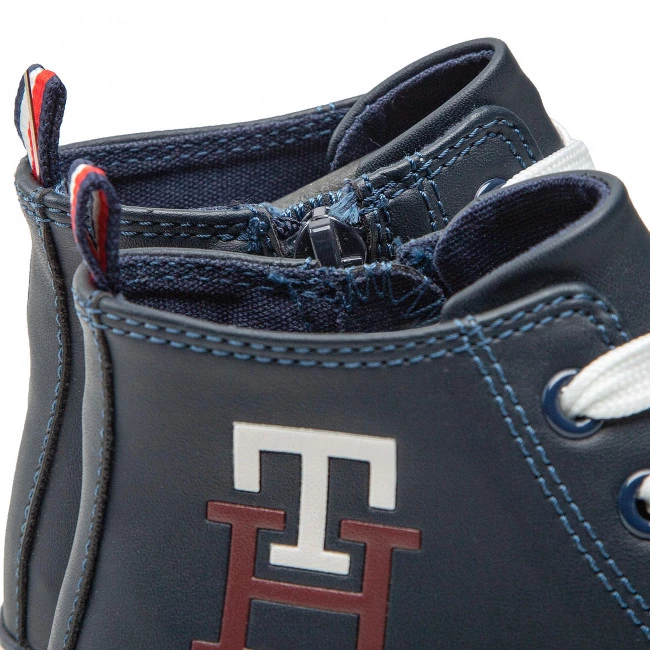 Enfant Sneakers Tommy Hilfiger - High Top Lace Up Sneaker T3X9-32452-1355 S Blue 800 Bleu Marine 7 Enfant Sneakers Tommy Hilfiger - High Top Lace Up Sneaker T3X9-32452-1355 S Blue 800 Bleu Marine – Image 5