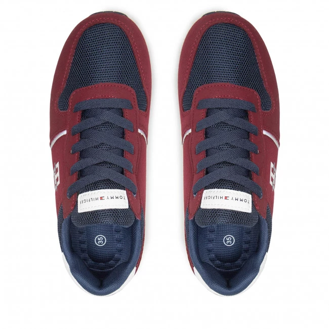 Enfant Sneakers TOMMY HILFIGER - Low Cut Lace-Up Sneaker T3B9-32492-1450 S Bordeaux/Blue A240 Bordeaux 7 Enfant Sneakers TOMMY HILFIGER - Low Cut Lace-Up Sneaker T3B9-32492-1450 S Bordeaux/Blue A240 Bordeaux – Image 5