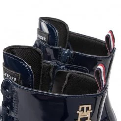 Enfant Bottes Tommy Hilfiger - Lace-Up Bootie T4A5-32412-0775 S Blue 800 Bleu Marine -Tommy Hilfiger Soldes 05 0000300887912 st