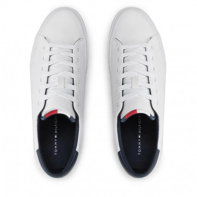 Homme Sneakers Tommy Hilfiger - Prep Vulc Leather FM0FM04171 White YBR Blanc 7 Homme Sneakers Tommy Hilfiger - Prep Vulc Leather FM0FM04171 White YBR Blanc – Image 5