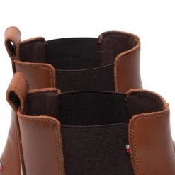 Homme Bottines Chelsea TOMMY HILFIGER - Comfort Hilfiger Leather Chelsea FM0FM04193 Winter Cognac GVI Marron -Tommy Hilfiger Soldes 05 0000301101413 bs