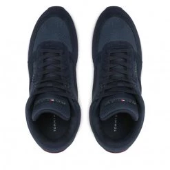 Homme Sneakers Tommy Hilfiger - Lightweight Runner Mix Hi FM0FM04313 Desert Sky DW5 Bleu Marine -Tommy Hilfiger Soldes 05 0000301104957 rz