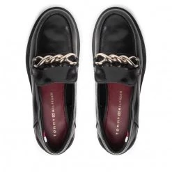 Femme Loafers TOMMY HILFIGER - Twist Mocassin FW0FW06693 Black BDS Noir -Tommy Hilfiger Soldes 05 0000301107323 bs