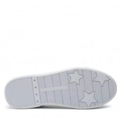 Femme Sneakers Tommy Hilfiger - Button Detail Court Sneaker FW0FW06733 White YBR Blanc -Tommy Hilfiger Soldes 05 0000301108443 ts