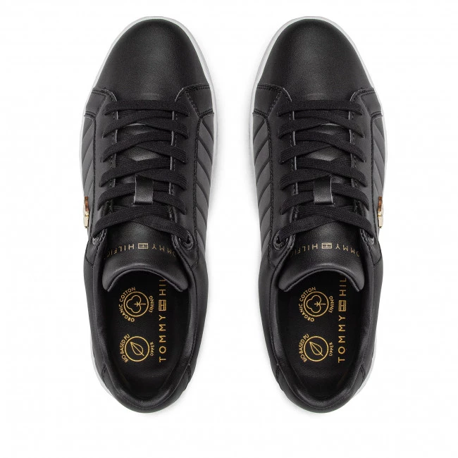 Femme Sneakers Tommy Hilfiger - Th Bio Court Sneaker Classic FW0FW06802 Black BDS Noir 7 Femme Sneakers Tommy Hilfiger - Th Bio Court Sneaker Classic FW0FW06802 Black BDS Noir – Image 5