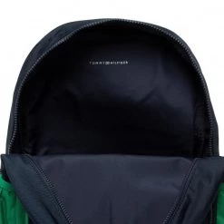 Accessoires Sac à Dos Tommy Hilfiger - Th Established Backpack AU0AU01520 L30 Bleu Marine, Vert -Tommy Hilfiger Soldes 05 8720641985147 ki