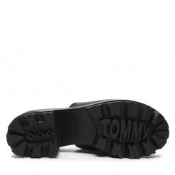 Femme Mules / Sandales De Bain TOMMY HILFIGER - Slip On Mule EN0EN01808 Black BDS Noir -Tommy Hilfiger Soldes 05 0000209892543 kt