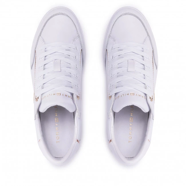 Femme Sneakers Tommy Hilfiger - Metallic Piping Sneaker FW0FW06487 Blanc Blanc 7 Femme Sneakers Tommy Hilfiger - Metallic Piping Sneaker FW0FW06487 Blanc Blanc – Image 5