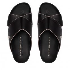 Femme Mules / Sandales De Bain Tommy Hilfiger - Modern Th Flatform Sandal FW0FW06294 Black BDS Noir -Tommy Hilfiger Soldes 05 0000209910841 is