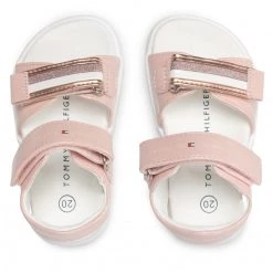 Enfant Sandales Tommy Hilfiger - Velcro Sandal T1A2-32169-0710 M Pink 302 Rose -Tommy Hilfiger Soldes 06 0000209680300 mk