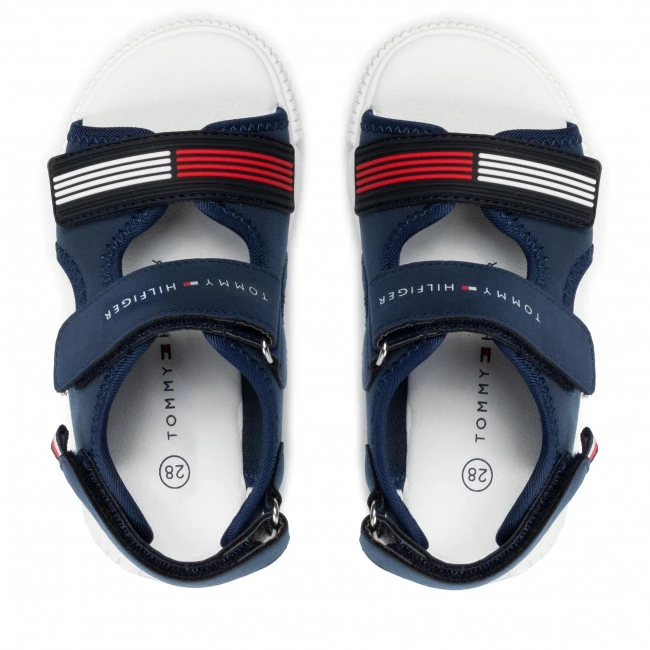 Enfant Sandales TOMMY HILFIGER - Velcro Sandal T1B2-32252-1357 S Blue 800 Bleu Marine 8 Enfant Sandales TOMMY HILFIGER - Velcro Sandal T1B2-32252-1357 S Blue 800 Bleu Marine – Image 6