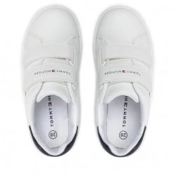 Enfant Sneakers Tommy Hilfiger - Lov Cut Velcro Sneaker T1B4-32215-1351 S White/Blue X336 Blanc -Tommy Hilfiger Soldes 06 0000209680935 ks