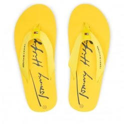 Enfant Tongs Tommy Hilfiger - T3A8-32190-0058 S Yellow 200 Jaune -Tommy Hilfiger Soldes 06 0000209681987 ks